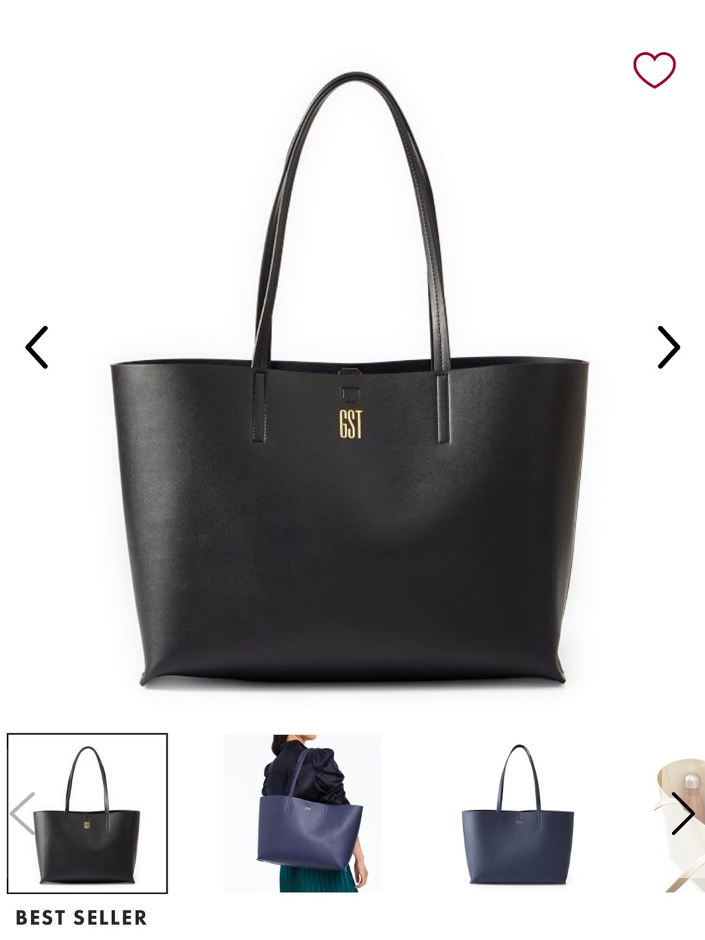 Mark & Graham Black vegan Leather Tote